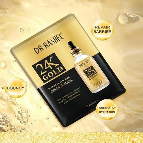 24K GOLD ESSENCE FACIAL MASK (5 Masks)