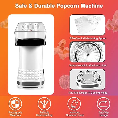 Mini popcorn maker machine portable & electric for Home & kids