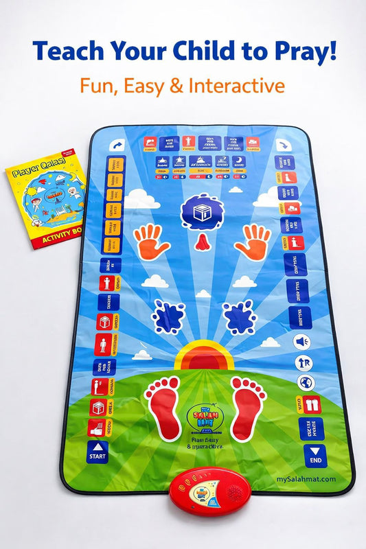 Kids Islamic Prayer Mat Electronic Interactive Salah Learning Rug with Sound Touch Buttons