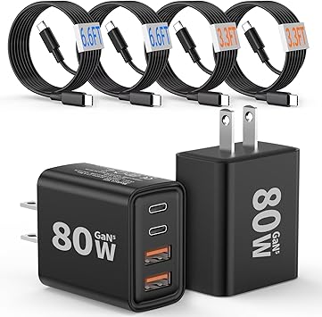 USB C Wall Charger 80W 4-Port Type C