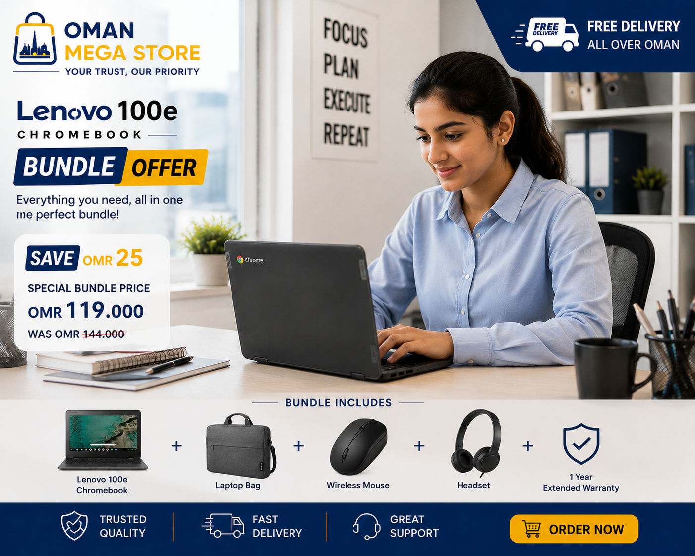 🔥 Lenovo 100e Chromebook Bundle Offer 🔥