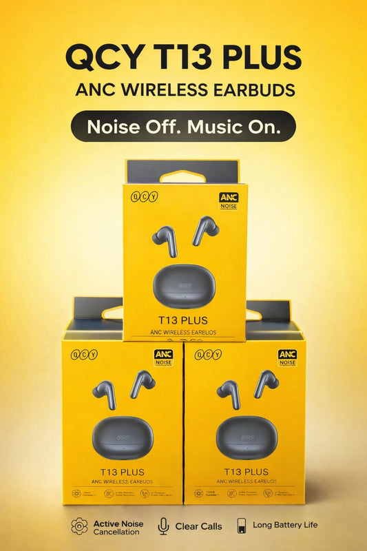 T13 ANC Bluetooth Earphones, Active Noise Cancelling Wireless Earbuds, Gaming In Ear